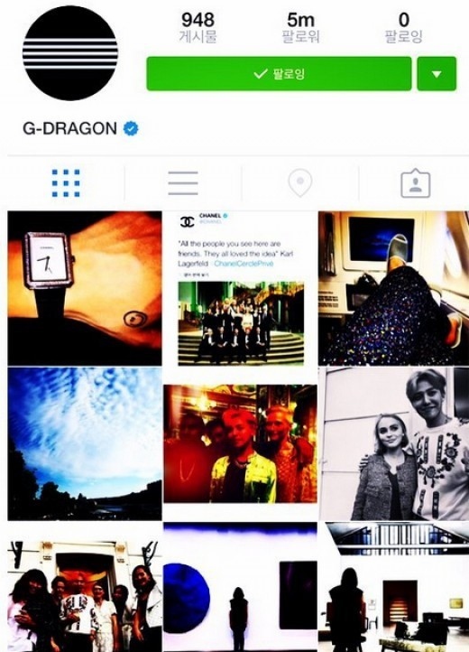 Bigbangのg Dragon Instagramのフォロワー500万人突破